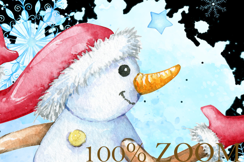watercolor-snowman-clipart-christmas-clipart-xmas-winter-illustrations