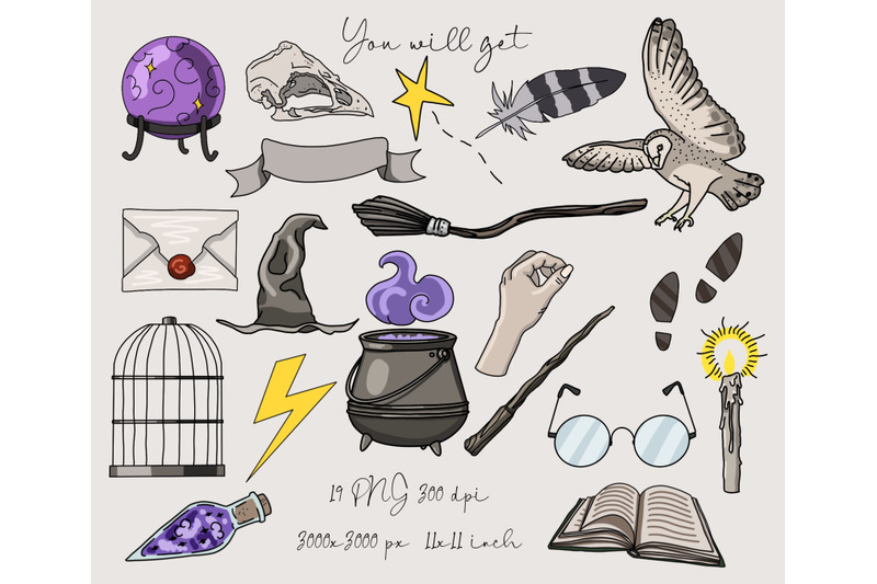 magic-clipart-witch-and-wizard-supplies