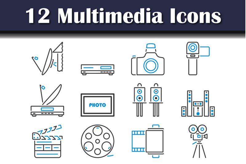 multimedia-icon-set