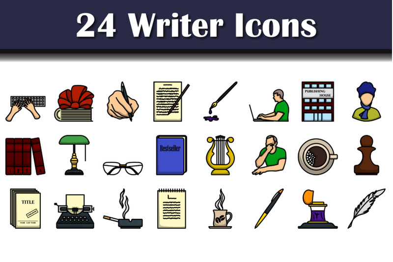 writer-icon-set