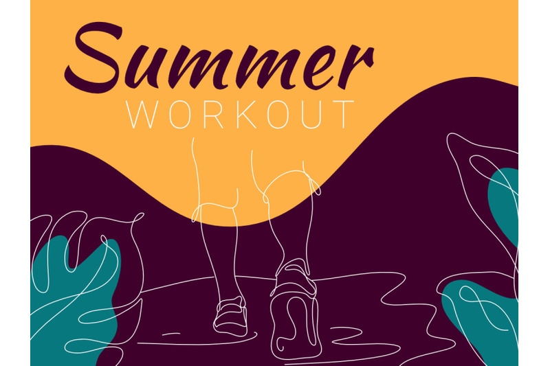 summer-workout-flat-illustration-abstract-background-line-art