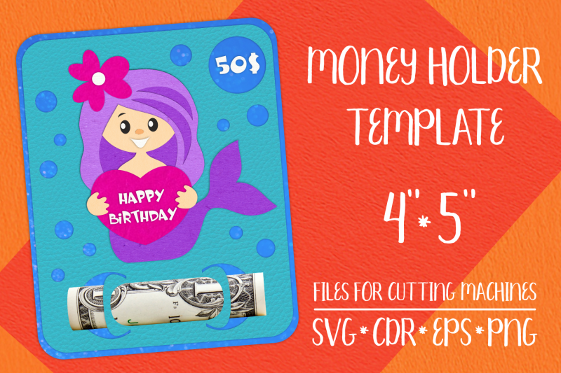 mermaid-birthday-card-money-holder-template