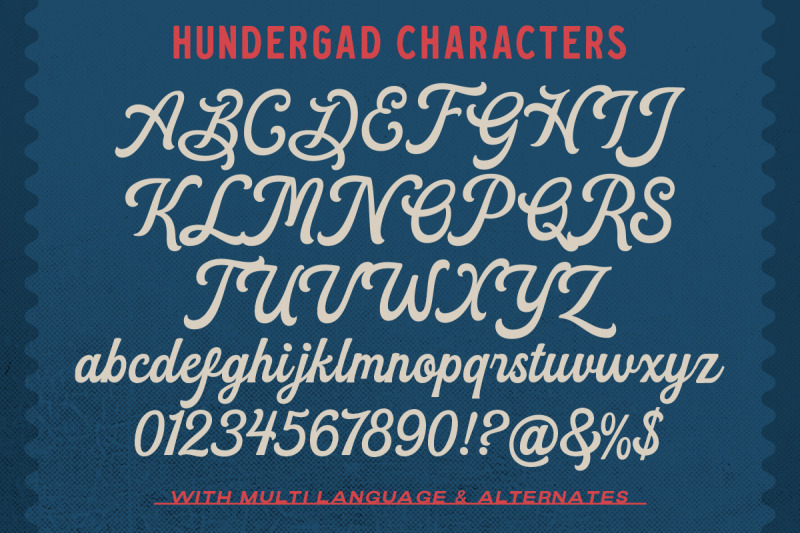 hundergad-script-font