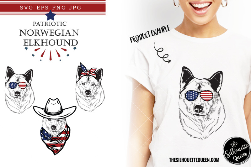 norwegian-elkhound-dog-patriotic-cut-files-and-sublimation