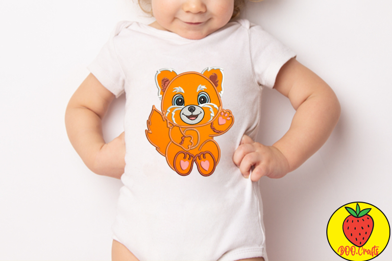 cute-red-panda-embroidery