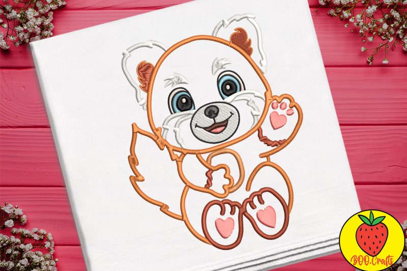 cute-red-panda-embroidery