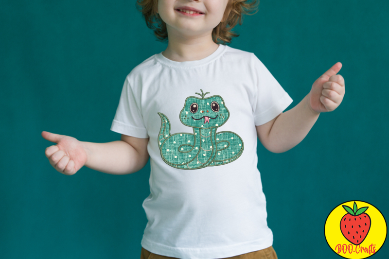 cute-snake-green-embroidery