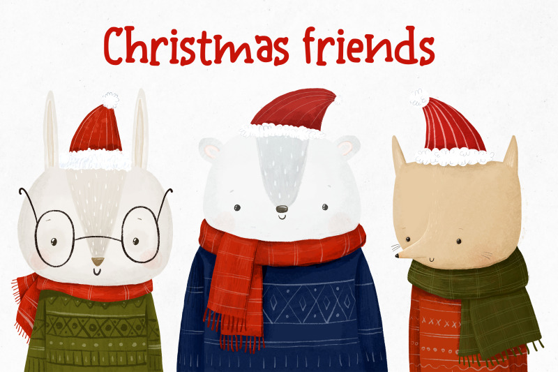 christmas-friends-animals
