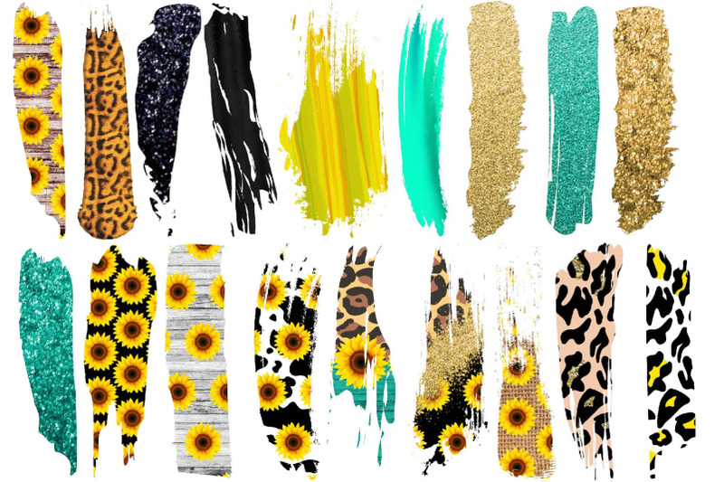 sunflower-brush-strokes-clipart-sublimation-backsplashes