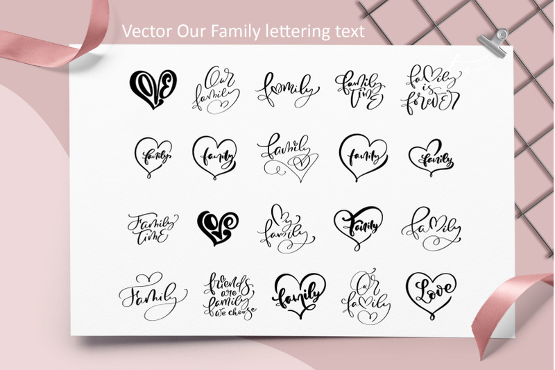 family-lettering-text