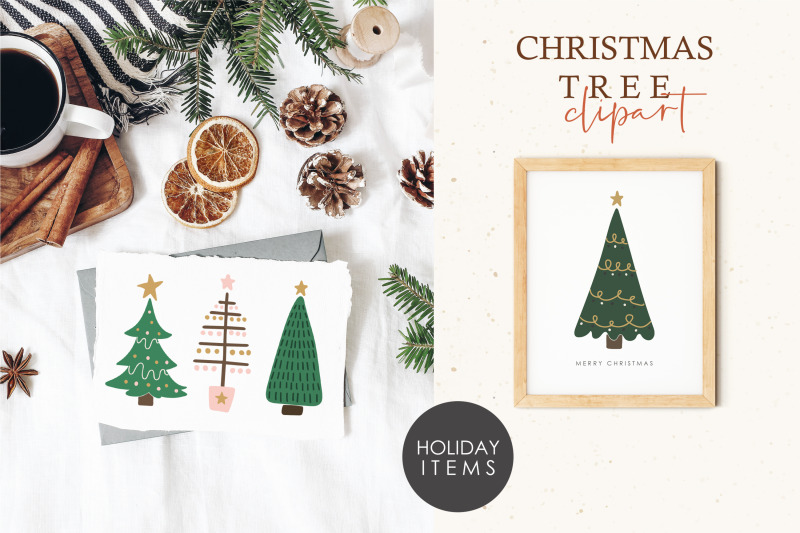 christmas-tree-clipart-boho-abstract-christmas-tree