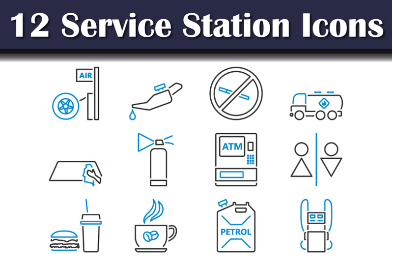 service-station-icon-set