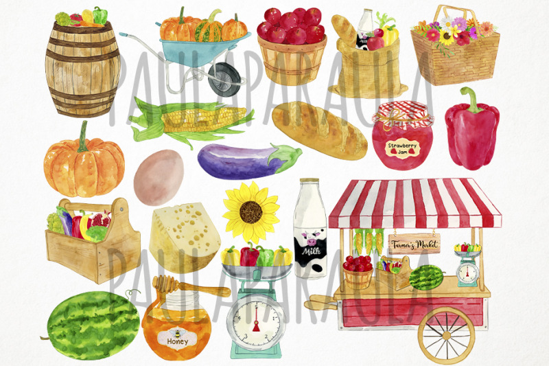 watercolor-farmers-market-clipart-sellers-stall-clipart-veggies