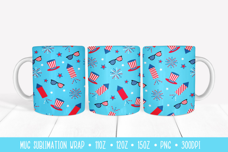 patriotic-fireworks-mug-sublimation-wrap-4th-of-july-mug-design