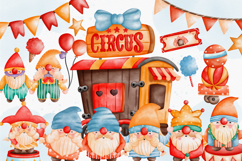 watercolor-circus-clipart-circus-gnome