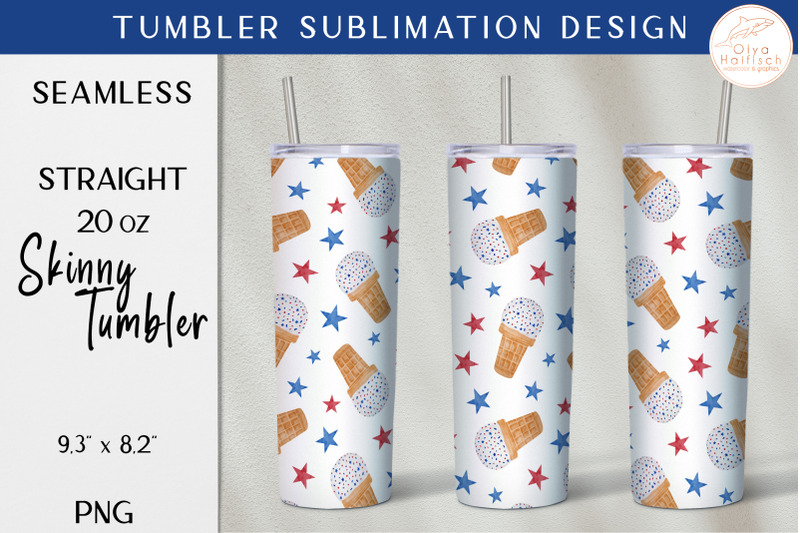 american-ice-cream-tumbler-sublimation-patriotic-tumbler-wrap-design