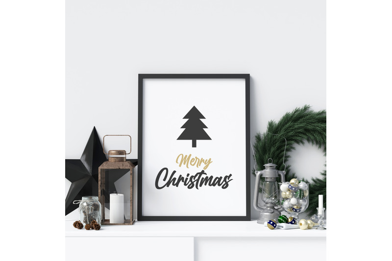 merry-christmas-print-christmas-wall-decor-christmas-tree-poster