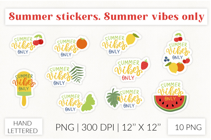 summer-vibes-stickers-bundle-summer-stickers-with-watermelon-citrus