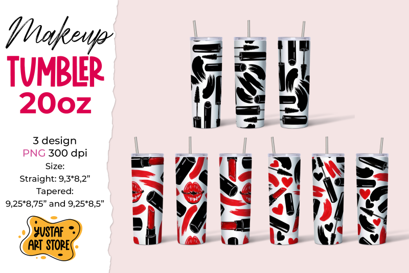 make-up-tumbler-sublimation-mini-bundle-3-tumbler-design