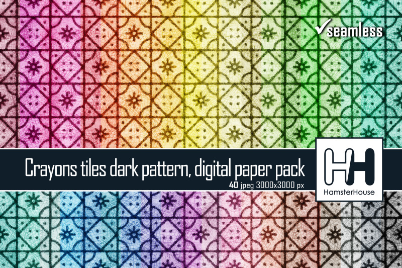 crayons-tiles-dark-pattern-digital-paper-pack-40-colors