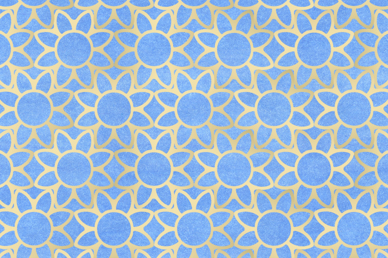blue-seamless-papers-with-gold-patterns