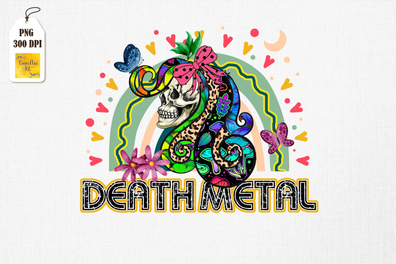 death-metal-rainbow-retro-skull