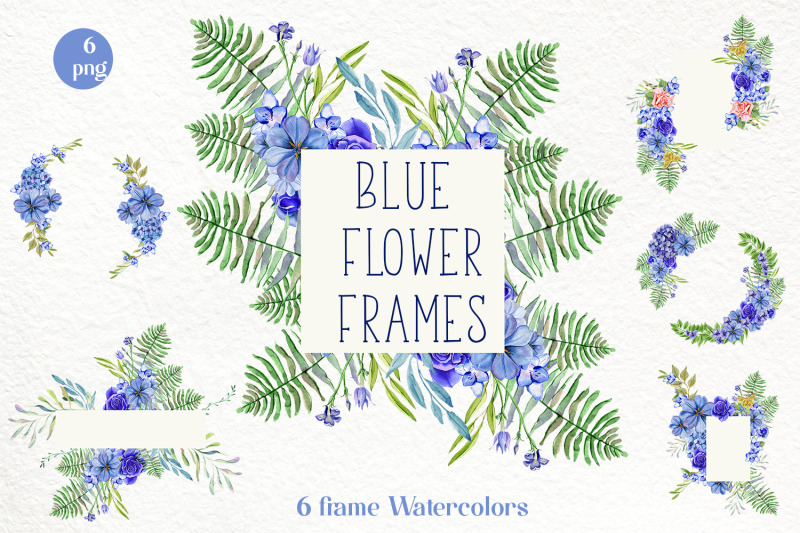 blue-flower-watercolors-frames-floral-clipart