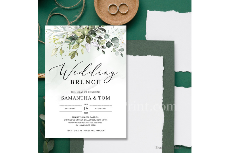 greenery-eucalyptus-foliage-and-faux-gold-wedding-brunch-z-invitation