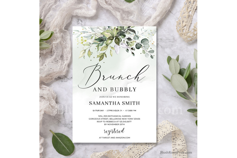 greenery-eucalyptus-foliage-and-faux-brunch-and-bubble-invitation