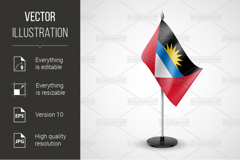 table-flag-of-antigua-and-barbuda