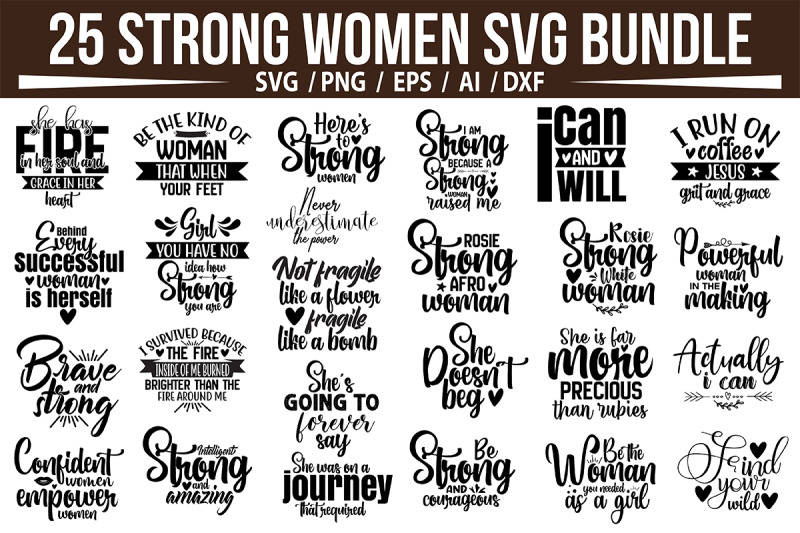 strong-women-svg-bundle