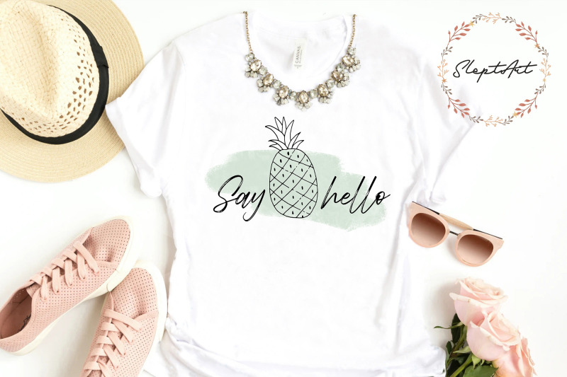 pineapple-sublimation-design-png-fruit-png-say-hello-sublimation-png