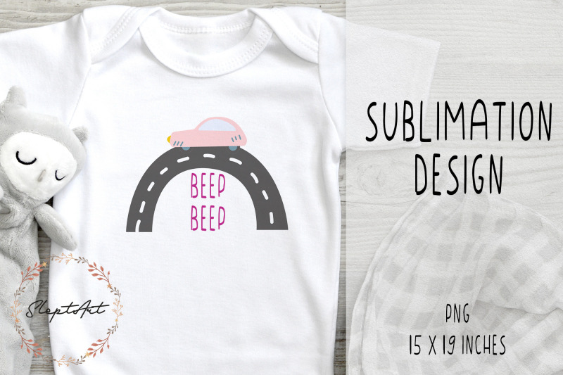 pink-car-beep-beep-sublimation-design-png-scandi-print-png
