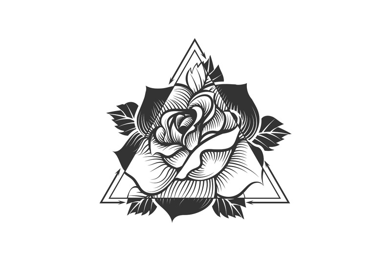 rose-flower-over-double-triangle-sacred-geometry-mystic-tattoo