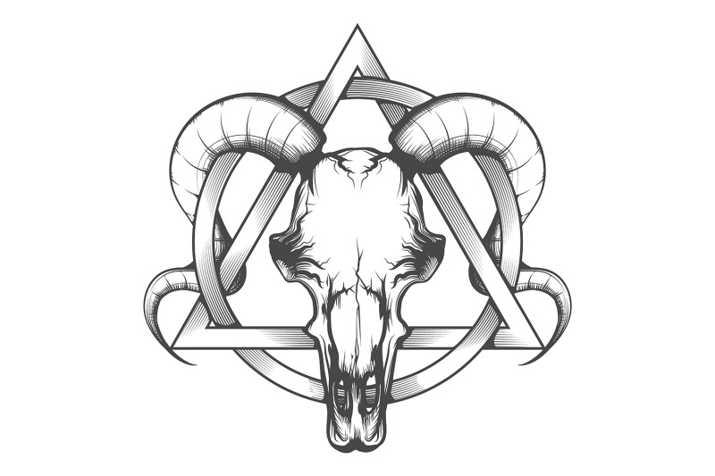 ram-skull-in-sacred-geometry-tattoo-drawn-in-engraving-style