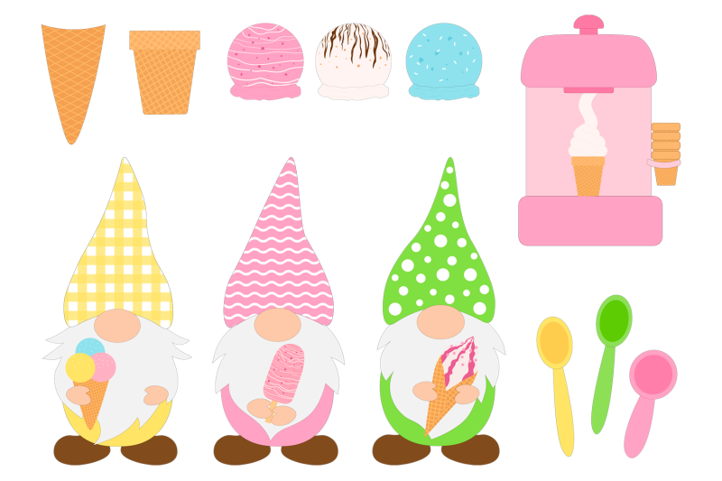 gnomes-ice-cream-clipart-gnomes-ice-cream-shop-sublimation