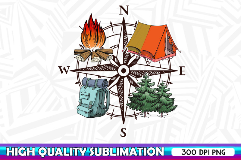 compass-camping-fire-sublimation