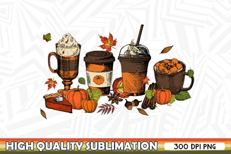 coffee-pumpkin-spice-autumn-vibes-png