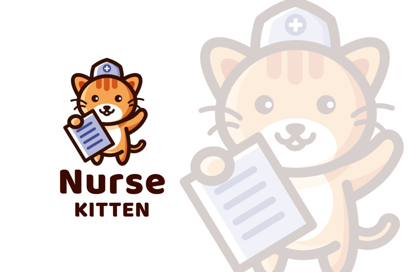 nurse-kitten-logo-template