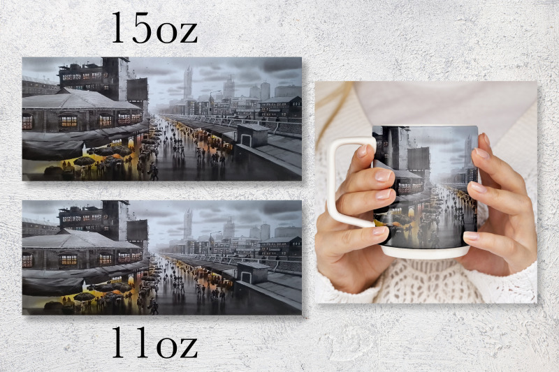 city-landscape-mug-wrap-design-rain-sublimation-png-for-mug