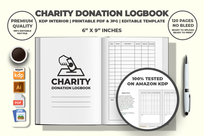 charity-donation-logbook-kdp-interior