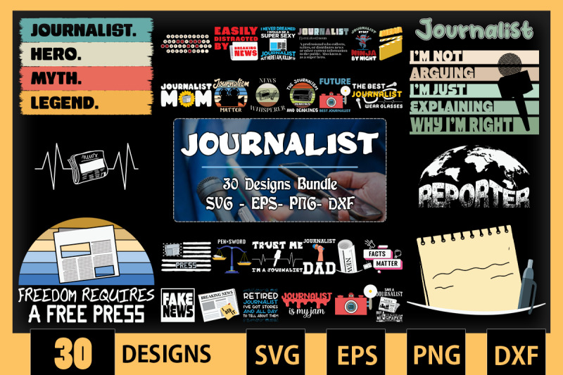 journalist-bundle-svg-30-designs