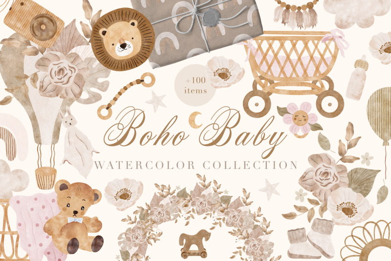 watercolor-boho-nursery-collection