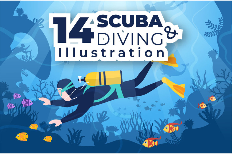 14-snorkeling-and-scuba-diving-cartoon-illustration