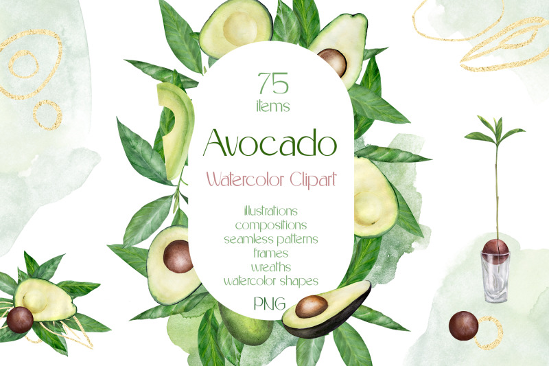 watercolor-avocado-clipart-png
