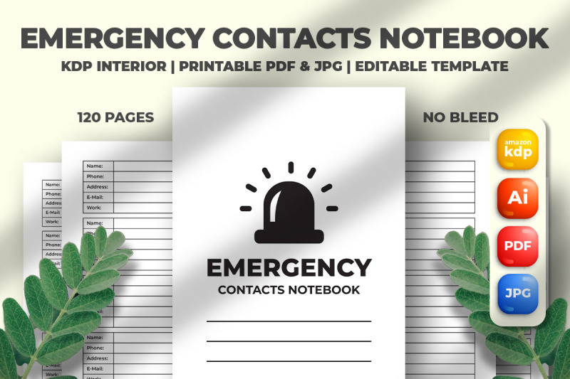 emergency-contacts-notebook-kdp-interior