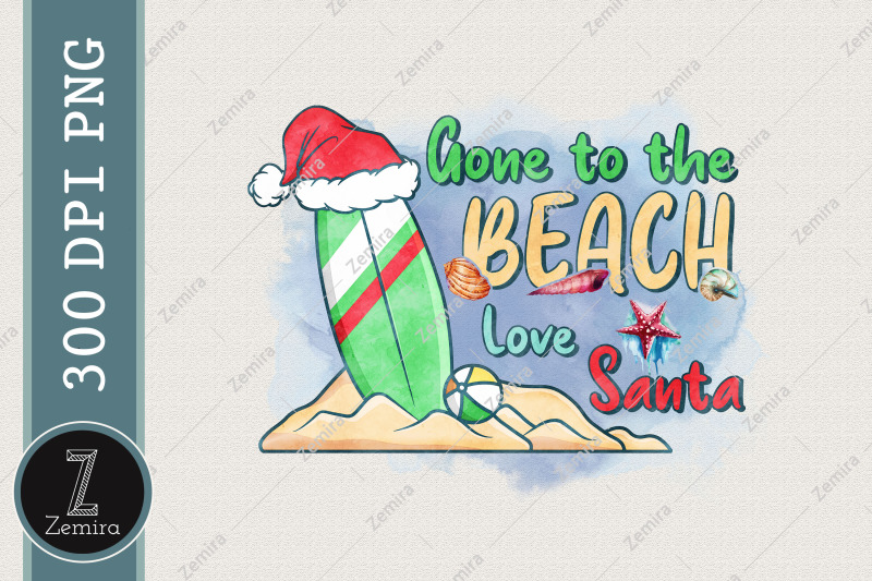 gone-to-the-beach-love-santa-christmas