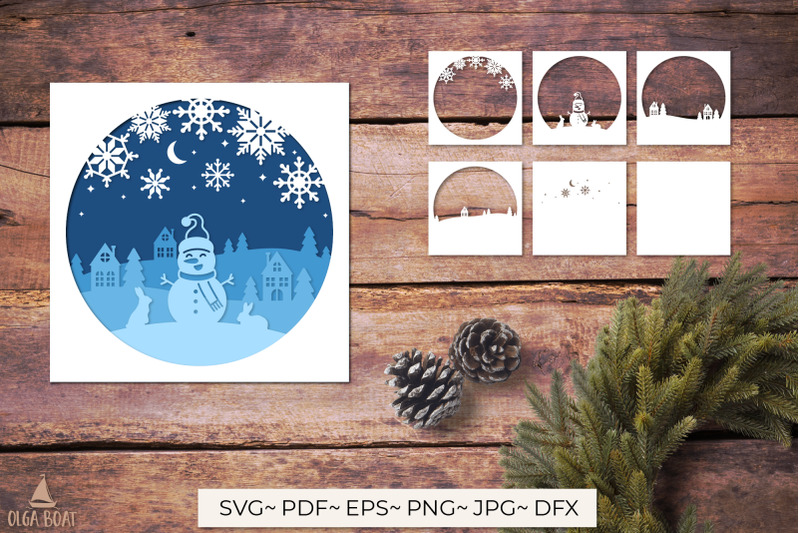 3d-snowman-shadow-box-svg-christmas-shadow-box