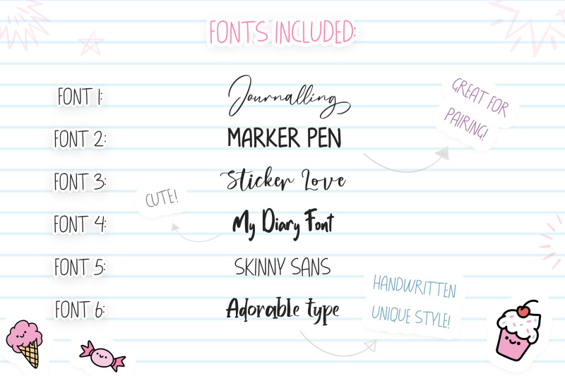 the-happy-journal-font-bundle