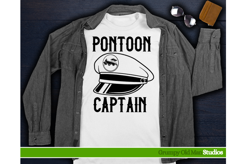 pontoon-captain-hat-with-badge-pontoon-boat-lake-boat